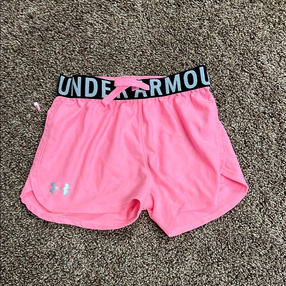 Kids Small Under Armour Pink Athletic Shorts